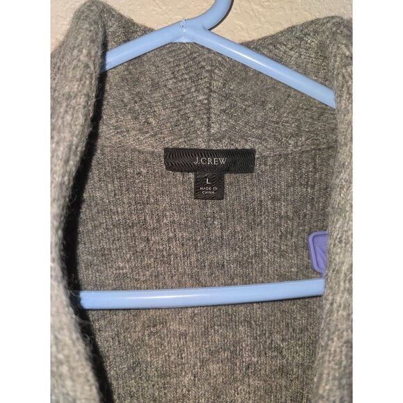 J.Crew Cocoon sweater-blazer grey L Acrylic & Merino Wool Alpaca Cardigan - Picture 3 of 5